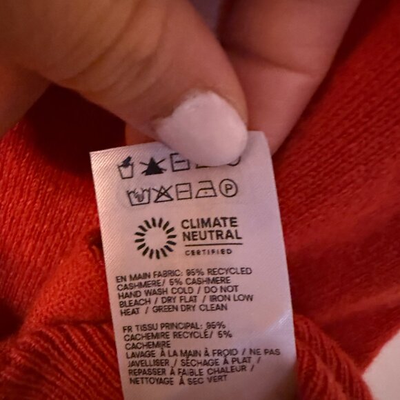 Reformation Louise Cashmere Polo Sweater Red - Size M - Picture 6 of 6